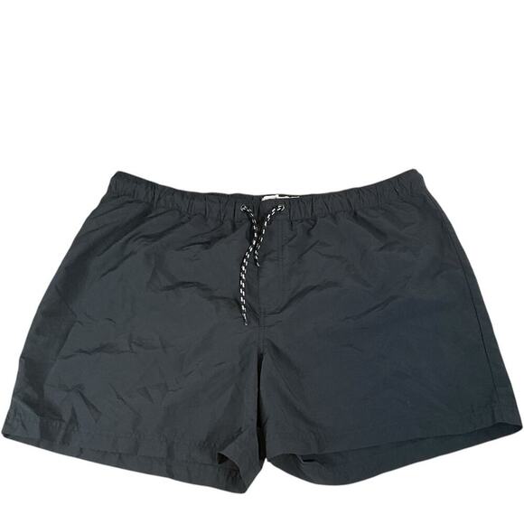 The Rail Mens Black Drawstring Swim Shorts Under Liner Size 2X 100% Nylon Active - Picture 1 of 8